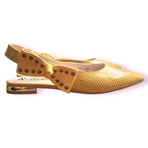 Bellini FLAWLESS Mustard Yellow Bow Sandals